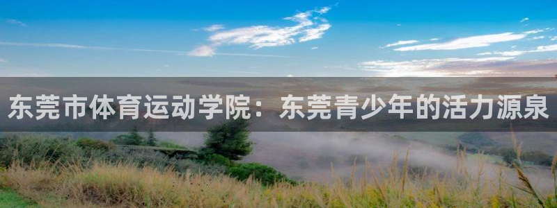 J9官方平台体育：东莞市体育运动学院：东莞青少年的活